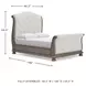 Ardenfield Light Brown And White Queen Upholstered Sleigh Bed