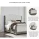 Ardenfield Light Brown And White King Upholstered Sleigh Bed
