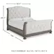 Ardenfield Light Brown And White King Upholstered Sleigh Bed