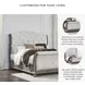 Ardenfield Light Brown And White California King Upholstered Sleigh Bed
