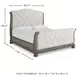 Ardenfield Light Brown And White California King Upholstered Sleigh Bed