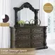 Maylee Dark Brown Dresser with Mirror