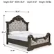 Maylee Dark Brown King Upholstered Panel Bed