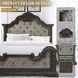 Maylee Dark Brown King Upholstered Panel Bed