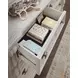Andonhall Antique White 6 Drawer Dresser and Arched Mirror