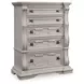 Andonhall Antique White 5 Drawer Chest