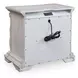 Andonhall Antique White 3 Drawer Nightstand with USB Charging