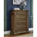 Channley Brown 5 Drawer Chest