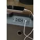 Channley Brown 3 Drawer Nightstand with USB Charging