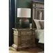 Channley Brown 3 Drawer Nightstand with USB Charging
