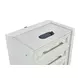B00967 White Drawer Nightstand With LED Lighting