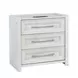 B00967 White Drawer Nightstand With LED Lighting