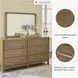 Cabalynn Light Brown 6 Drawer Dresser and Rectangular Mirror