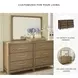 Cabalynn Light Brown 6 Drawer Dresser and Rectangular Mirror