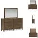 Cabalynn Light Brown 6 Drawer Dresser and Rectangular Mirror