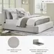 Cabalynn Light Brown Queen Upholstered Panel Bed