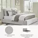 Cabalynn Light Brown King Upholstered Panel Bed
