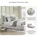Cabalynn Light Brown King Upholstered Panel Bed