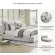 Cabalynn Light Brown California King Upholstered Panel Bed