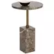 Zuri Dark Emperador Round Concrete Top Outdoor End Table