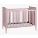 Modern Nursery Pink Convertible Crib