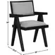 Magnolia Black Short Back Arm Chair Set of 2