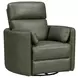 Arcadia Lyric Sage Leather Swivel Glider Power Recliner with USB Charging