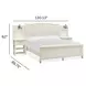 Willowbrook Egg Shell White King Wall Panel Bed with 2 Nightstand and USB Charging