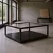 Glaze Onyx Square Glass Top Cocktail Table
