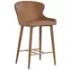 Cascade Milliken Cognac Upholstered Counter Height Stool