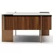 Altura Smoked Walnut Rectangular Glass Top Cocktail Table