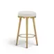 Oodle Cream Performance Vegan Mohair Upholstered Bar Stool