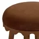 Oodle Bronze and Light Walnut Performance Vegan Mohair Upholstered Bar Stool