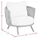 Java Gray Upholstered Outdoor Accent Chair Set of 2