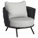 Java Gray Upholstered Outdoor Accent Chair Set of 2