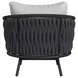Java Gray Upholstered Outdoor Accent Chair Set of 2