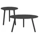 Java Dark Gray Outdoor 2 Piece Round Sintered Stone Top Occasional Table Set