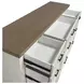 Americana Modern Bedroom Cotton 9 Drawer Dresser With Mirror