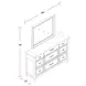 Americana Modern Bedroom Cotton 9 Drawer Dresser With Mirror