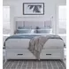 Americana Modern Cotton Queen Upholstered Storage Shelter Bed
