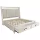 Americana Modern Cotton Queen Upholstered Storage Shelter Bed