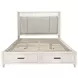 Americana Modern Cotton Queen Upholstered Storage Shelter Bed