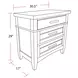 Americana Modern Cotton 3 Drawer Nightstand