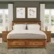 Bandalier Russet King Storage Panel Bed