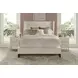Angel Himalaya Ivory Queen Upholstered Panel Bed