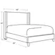Angel Himalaya Ivory Queen Upholstered Panel Bed