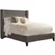Angel Himalaya Charcoal King Upholstered Panel Bed