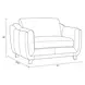 Willowmere Renaissance Marigold Leather Upholstered Chair and A Half Set of 2