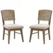 Barbosa Dark Caramel Upholstered Panel Back Side Chair Set of 2
