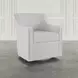 Barrett White Upholstered Swivel Accent Armchair
